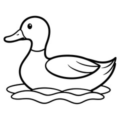Serene Duck Illustration