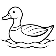 Serene Duck Illustration