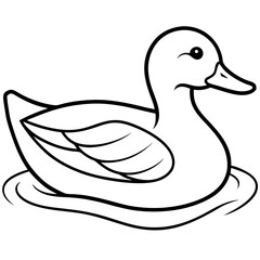 Serene Duck Illustration