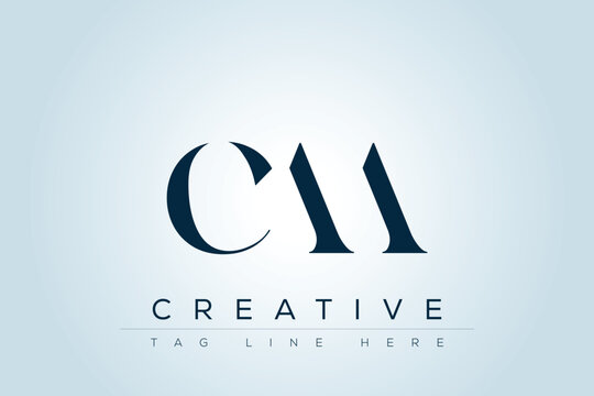 CAA abstract letter logo design. This logo is designed by three abstract letters. 