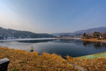 韓国　利川市　雪峰公園の風景