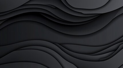 Obraz premium Abstract Dark Grey Waves: A 3D Rendered Design AI Generated