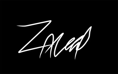ZA signature illustration. Handwritten initial letter and signature Z logo.