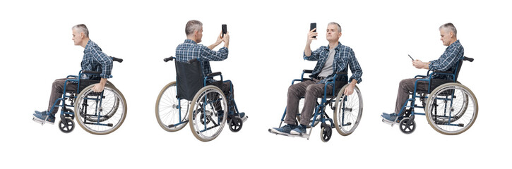 Portrait of a man in a wheelchair