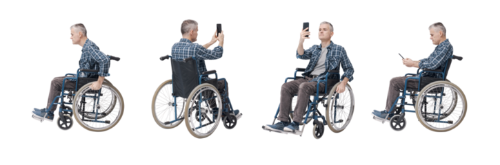 Portrait of a man in a wheelchair