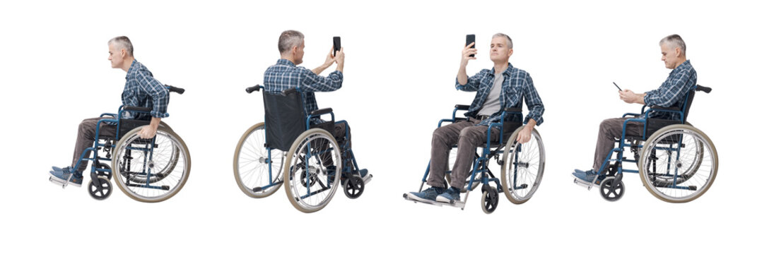Portrait of a man in a wheelchair