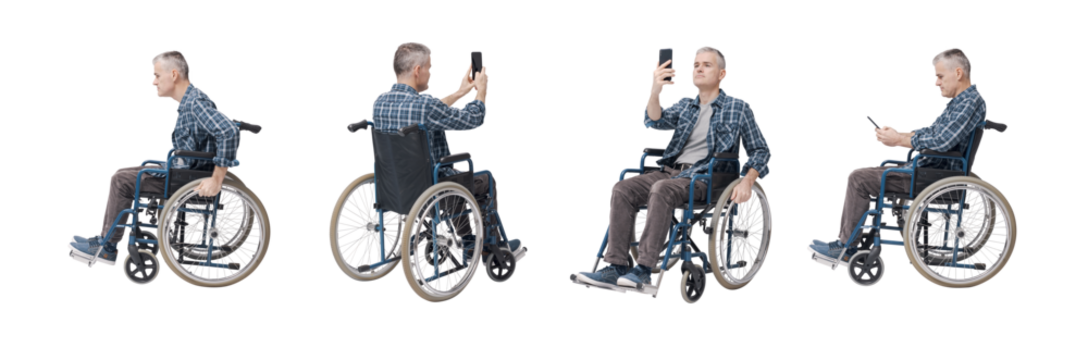 Portrait of a man in a wheelchair