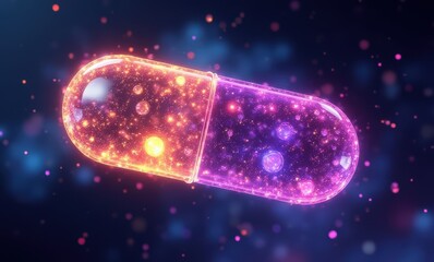 Futuristic glowing capsule design