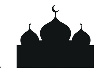 silhouette of mosque