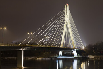 Holy Cross Bridge in Warsaw