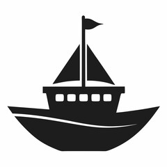 Download High-Quality Boat Silhouette Vector Icon.