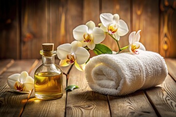 Luxurious Spa Treatment: Massage Oil, Orchids & Soft Towels