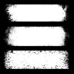 White grunge textured badge vector set