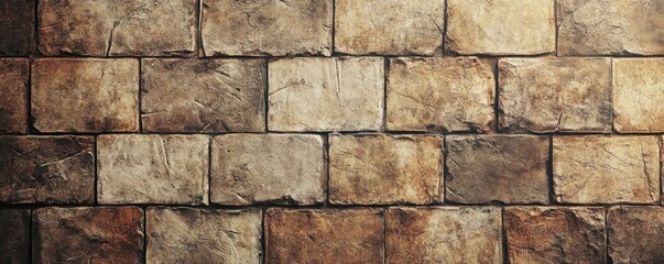 Obraz premium A rugged stone texture creates a brown background.