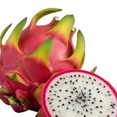 dragon fruit on white background