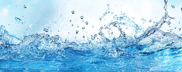 Soft waves splash across the smooth water texture, adding a peaceful touch.