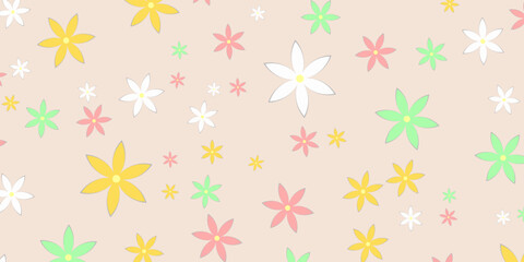 Daisy seamless pattern design, wallpapers, fashion artworks, prints.