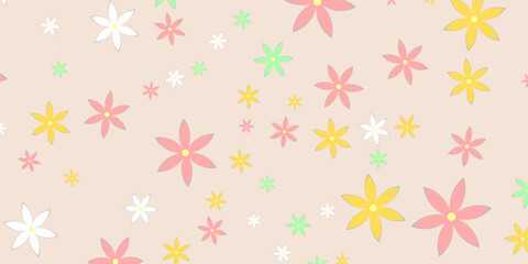 Daisy seamless pattern design, wallpapers, fashion artworks, prints.