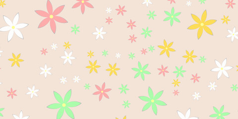 Daisy seamless pattern design, wallpapers, fashion artworks, prints.