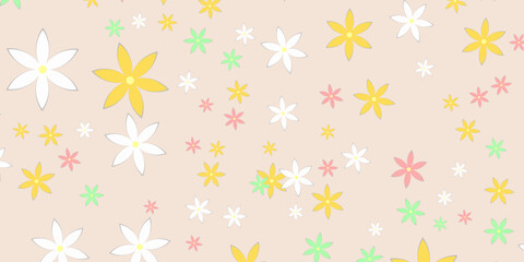 Daisy seamless pattern design, wallpapers, fashion artworks, prints.