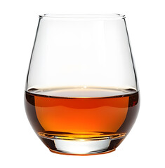 glass of whiskey isolated on white background
