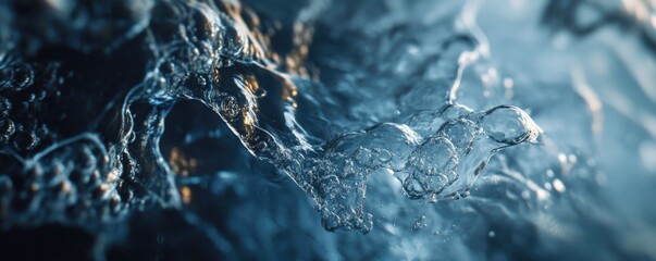 A dynamic water texture backdrop, featuring gentle waves and a fluid, organic pattern.