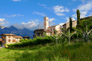 Fototapeta premium View of the village of Sompriezzo on Lake Garda.