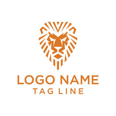 Royal king lion logo vector