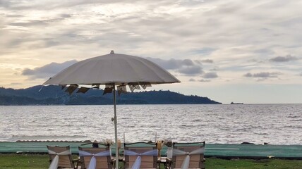 Elegant minimalist design by the beach for pre-wedding or birthday events