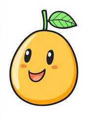 Cute cartoon orange fruit illustration