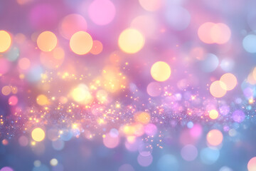 Sparkling Pastel Bokeh Background Magical Light Glitter