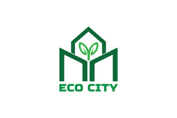 Green Food Restaurant Agricultural Logo
Creative Eco Home. Nature Green, Leaf Home with Linear Outline Style. Eco Home Logo Icon Symbol Vector Design Template. ECO CITY.