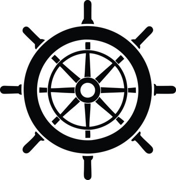 recommend clip art: Pirate Ship Helm Silhouette, Pirate ship wheel black and white, Sailboat steering icon