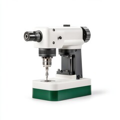 Fototapeta premium Compact High-Precision Engraving Machine for Crafting and Detailing Work in a Modern Workshop Environment