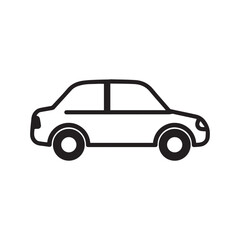 Fototapeta premium Simple Car Outline Vector Icon