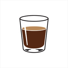 Chocolate Milk Glass Vector Illustration