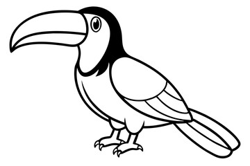 Toucan Monoline Drawing