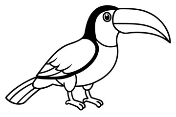 Obraz premium Toucan Monoline Drawing