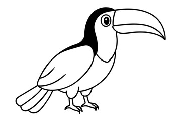 Toucan Monoline Drawing