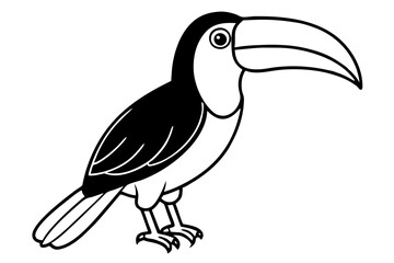 Toucan Monoline Drawing