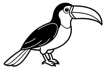 Toucan Monoline Drawing