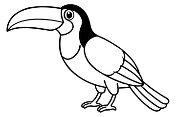 Toucan Monoline Drawing
