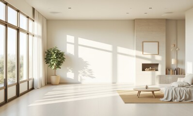 Modern airy living room interior