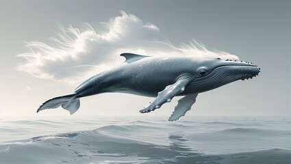 Fototapeta premium whale and sea