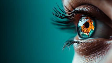 A minimalist International Book Day composition. A human eye with a book-shaped pupil, symbolizing the way reading shapes perception and broadens the mind.