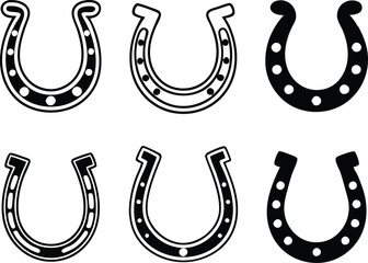 Horseshoe icon set. Vector illustration