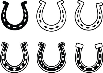Horseshoe icon set. Vector illustration
