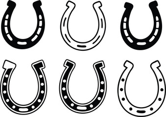 Horseshoe icon set. Vector illustration