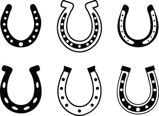 Horseshoe icon set. Vector illustration