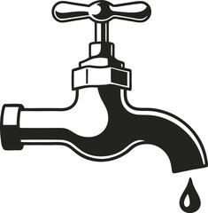 Water tap icon. Vector illustration